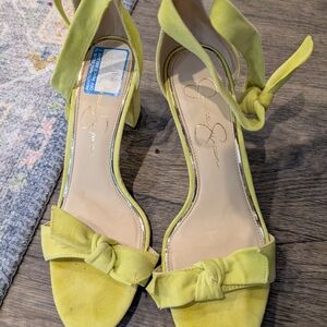 Jessica Simpson Lime Green Bow Sandals